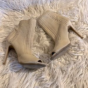 Beige boot heels